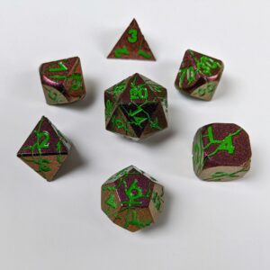 Dados metálicos corruptos